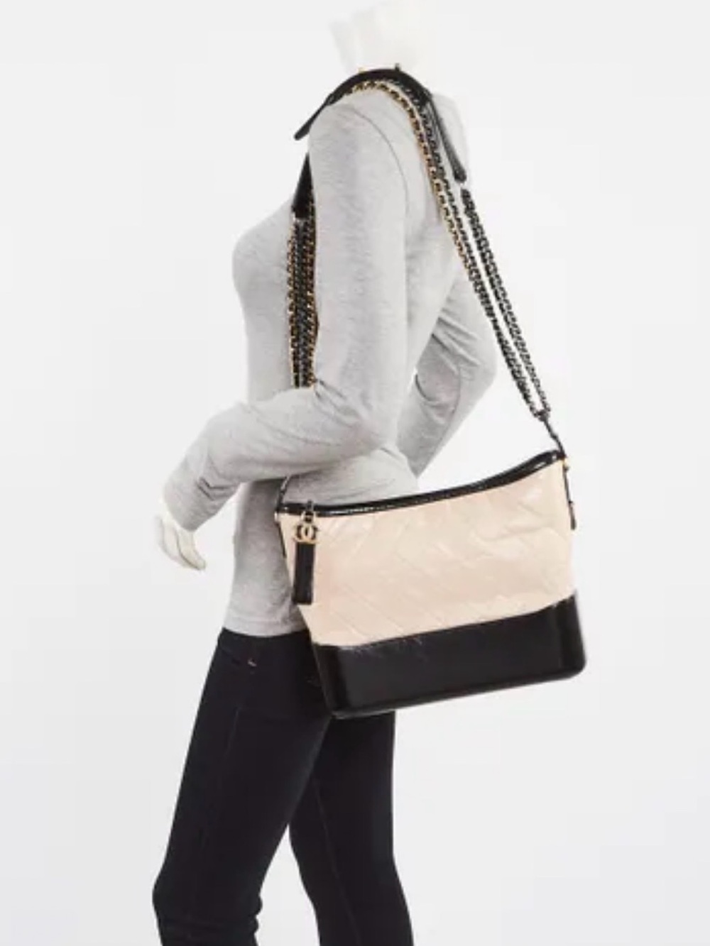 Pre-Owned Chanel Large Aged Calfskin Quilted Gabrielle crossbody hobo bag